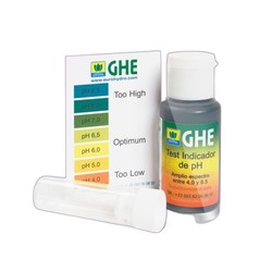 Probador de pH manual para cultivo interior - GHE - Para 200 pruebas de suelo/hidroponía