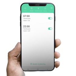 WIFI timer/timer connected socket with consumption control - 16A LED compatible