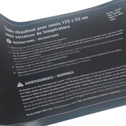 Tapis chauffant 105W - 120 x 53cm - Avec variateur de température