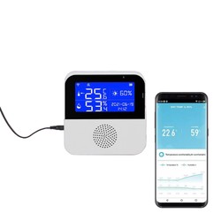 WiFi-Thermometer-Hygrometer-Sensor mit externer Sonde