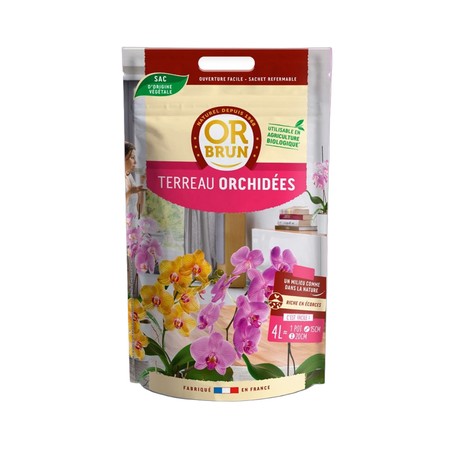 Gold Brown Soil for Orchids - Optimal Growth and Flowering (4L)