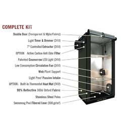 Kit complet Secret Jardin  For Twenty 100 60x40x116cm - Chambre de culture avec lampe