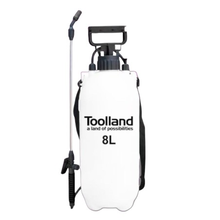 Pulvérisateur de Jardinage Extérieur 8 litres TOOLLAND - Pression Préalable, Lance Ajustable