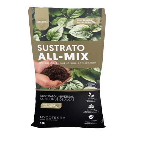 Sustrato Sin Turba All-Mix 50 L - Mycoterra Crecimiento Floración