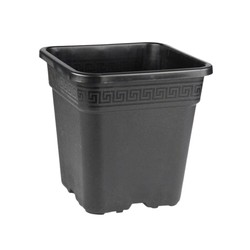 Pot de culture carré noir 25L – Contenant robuste pour culture intérieure et extérieure